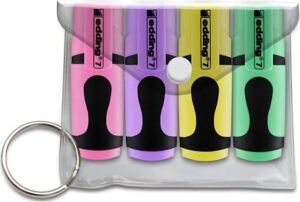 7 Mini Fosforlu Kalem 4'lü Set Pastel Karışık