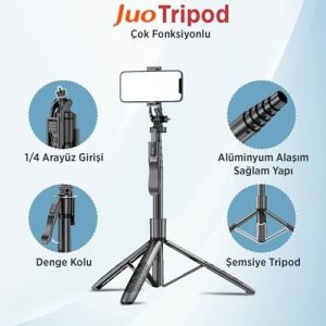 JST40 Alüminyum Monopod Selfie Çubuğu Kumandalı Uyumlu