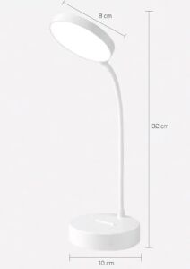 Şarjlı Dokunmatik Akrobat Masa Lambası – 12 Led'li Katlanabilir Kitap Okuma ve Çalışma Işığı, Beyaz Işık, Işıldak Modlu Taşınabilir Masa Üstü Lamba-Kitap Okuma Işığı