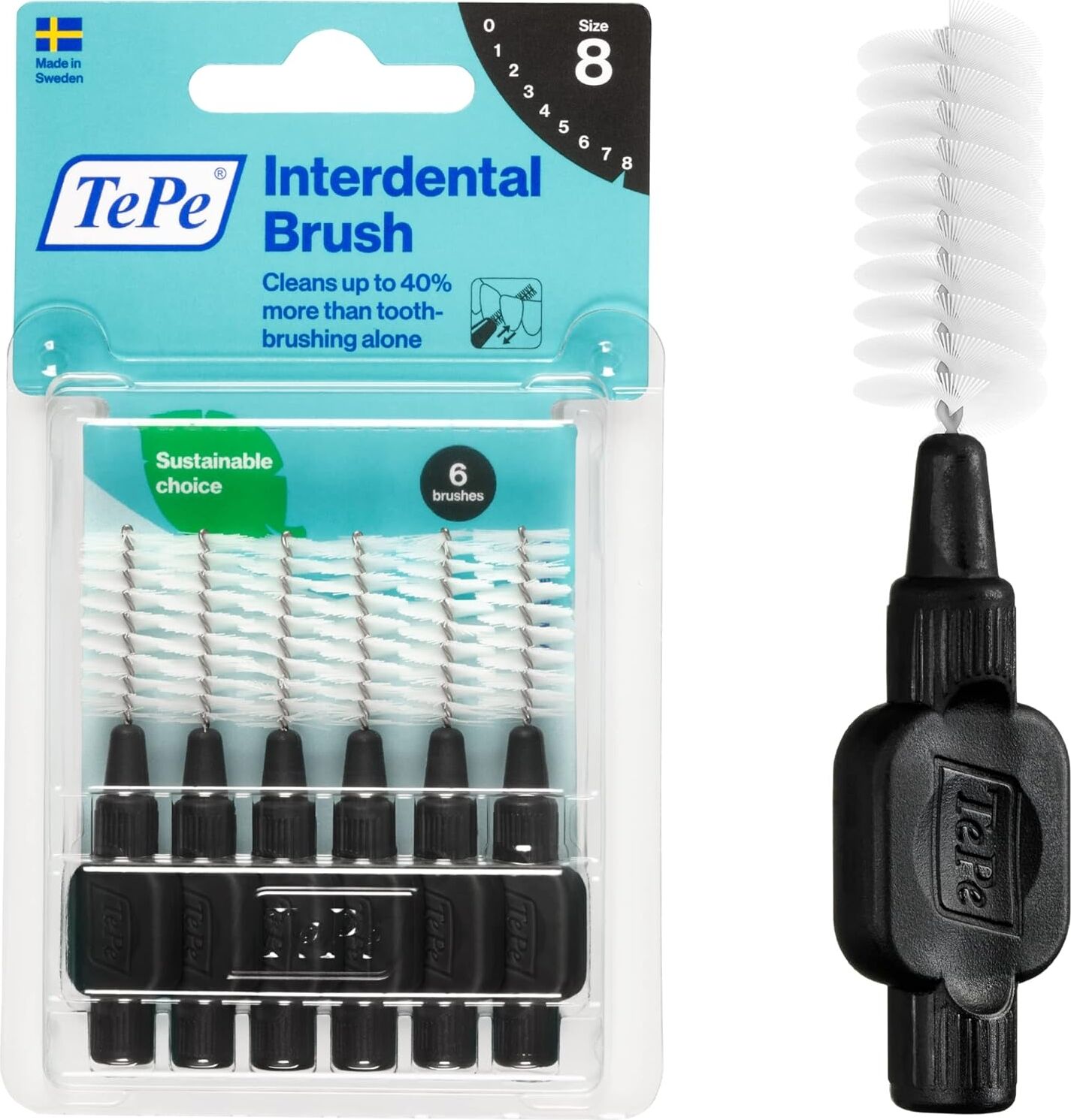 1.5 mm - Siyah Diş Arayüz Fırçası (1 x 6 Adet)
