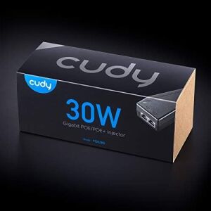 Cudy POE200 30W Gigabit Poe Enjektör Adaptörü, 10/100/1000MBPS Rj-45, Ieee 802.3AF/AT Uyumlu, 100 M'ye Kadar