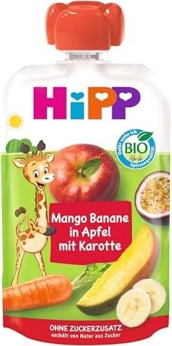 Organik Havuçlu Karışık Meyve Püresi 100 gr