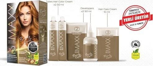 Beauty Expert Haır Color (Keratin)'li 1 Kutu (2 x 50 Ml) (Altın Karamel 8.73)