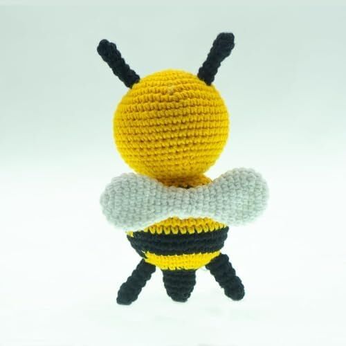 Amigurumi Arı Figür 13 cm – El Yapımı Pamuk Ip Örgü Dekoratif Obje