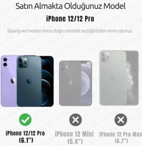 Psr Aksesuar iPhone 12/12 Pro Kılıf Magsafe Uyumlu - Kristal Şeffaf Manyetik Kablosuz Şarj Destekli Kapak, Sararma Yapmaz, Darbe Emici Koruyucu Kılıf