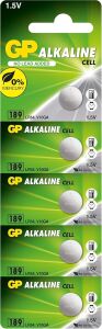 Gp Batteries GP189 LR54/189/V10GA Boy Alkalin Düğme Pil, 1.5 Volt, 5'li Kart