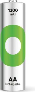Gp Batteries Recyko 1300 Aa Kalem Ni-Mh Şarjlı Pil, 1.2 Volt, 4'lü Kart