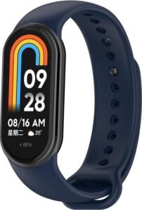 Xiaomi Mi Band 8 Mi Band 9 Mi Band 10 ile Uyumlu Silikon Kordon Kayış Metal Pimli