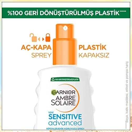 Ambre Solaire Sensitive Advanced Güneş Koruyucu Sprey GKF50+ 200 ml