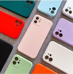 - iPhone 11 Uyumlu Köşeli Lansman Kılıf, Kadife Iç Yüzeyli Darbe Emici Silikon Koruma (Iphone 12 Görünümlü Köşeli Görünüm) - Gece Mavisi