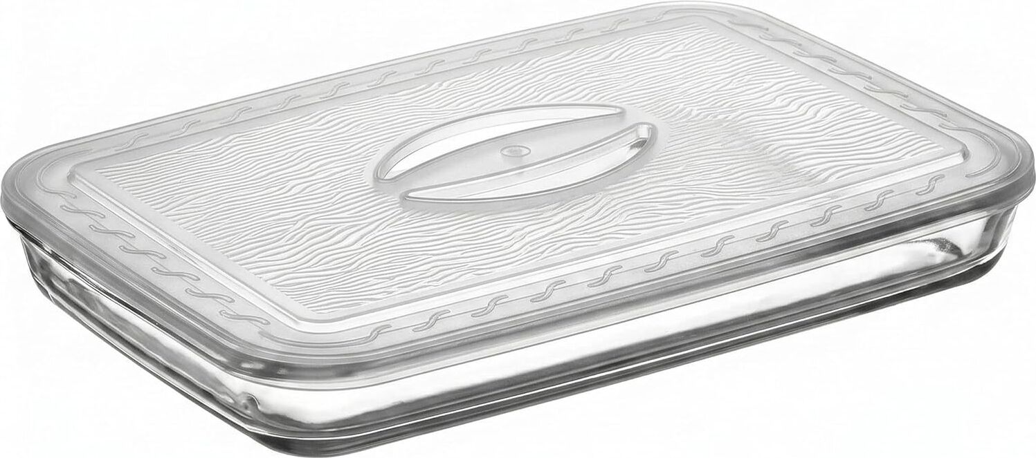 Borcam Uyumlu Plastik Kapak 40X27 cm Dikdörtgen Borcam Kapağı - Fırın Kabı Saklama Kapağı, Bpa Içermez (Sadece Kapak)