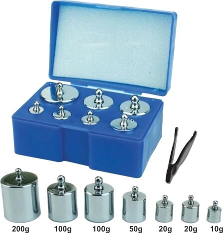Diamond Terazi 8 Parça Ağırlık Paslanmaz Krom Gram Seti (300GR-200GR-100GR-50GR-20GR-10GR)