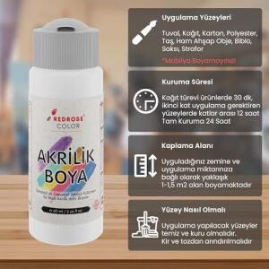 Beyaz Akrilik Boya 60 ml