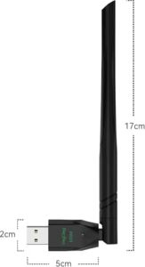 650 Mbps 2.4ghz/5ghz Dual Band Alıcı Verici USB Wifi Adaptör