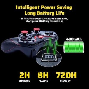 Evrensel Wireless Gamepad, USB Kablosuz Bluetooth 5.0 Joystick Tv Box Konsol Oyun Kumandası, Android Ios Cep Telefonu Tutucu Için X3