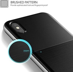 Vrsıp8 iPhone x High Pro Shield Kılıf, Siyah ve Gümüş