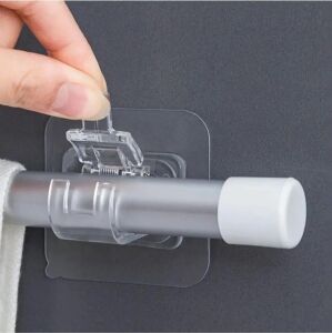Perde Çubuğu Braketi Kendinden Yapışkanlı Boru Tutucu 4 Adet