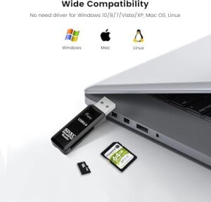Usb3.0 Sd/tf Kart Okuyucu, USB 3.0 5gbps Yüksek Hızlı Çift Yuvalı Otg Hafıza Kartı Adaptörü Tf/micro Sd/sd/sdxc/micro Sdxc/micro Sdhc Hafıza Kartları Için, MacBook Pro/air ile Uyumlu