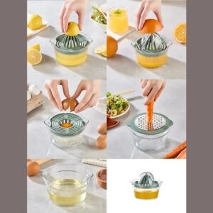 Çok Amaçlı Limon Portakal Narenciye Sıkacağı, Havuç Rendesi, Yumurta Akı Ayırıcı, Çok Fonsiyonlu Sıkacak ve Rende (1)