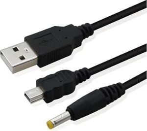 Pop Konsol Psp Şarj ve Data Kablosu Psp 1000 2000 3000 E1004 Uyumlu Playstation Portable Film Video Müzik Oyun Transfer 2in1 USB Kablo