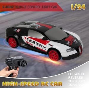 Rc Uzaktan Kumandalı 15 Km/h Hız Yapan 4x4 Drift Arabası Tekerlekleri Değiştirilebilir Parkur Arabası Ekstra Ekipmanlarla