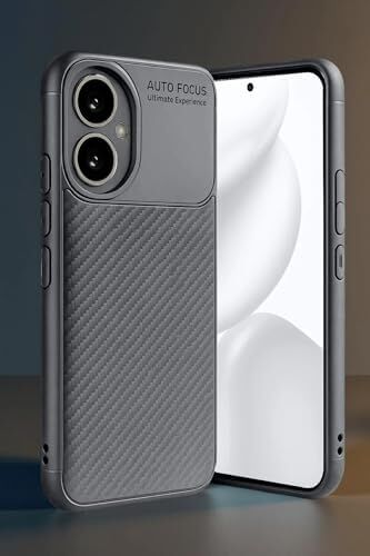 Honor 400 ile Uyumlu Silikon Kılıf Tpu Negro Silikon Ultra Slim Fit Kılıf Ile Uyumlu Karbon Delux Kılıf (Gri)