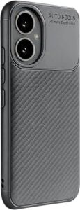 Honor 400 ile Uyumlu Silikon Kılıf Tpu Negro Silikon Ultra Slim Fit Kılıf Ile Uyumlu Karbon Delux Kılıf (Gri)