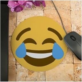 Gülen Surat Emoji Tasarımlı Mousepad 20 x 20 cm