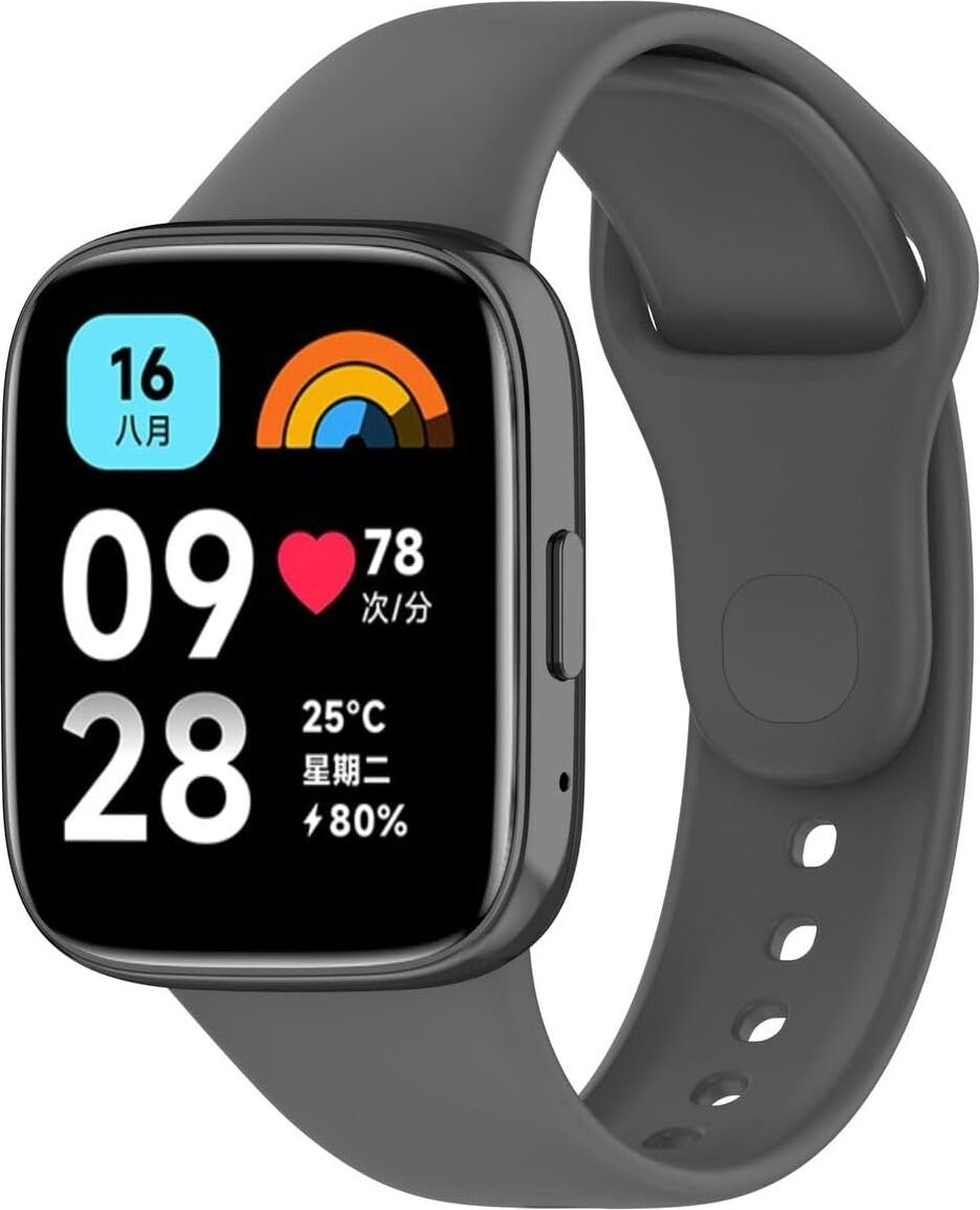Psr Aksesuar Koyu Gri Active Klasik Zore Kordon-Koyu Gri Xiaomi Redmi Watch 3 Active ile Uyumlu