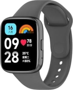 Psr Aksesuar Koyu Gri Active Klasik Zore Kordon-Koyu Gri Xiaomi Redmi Watch 3 Active ile Uyumlu