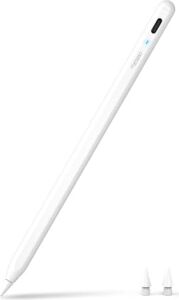 Metapen Kalem A8 iPad 2018-2025 ile Uyumlu, 2x Daha Hızlı Şarj, Avuç Içi Reddi, Eğim Hassasiyeti Stylus Kalem Apple iPad 11/10/9/8/7/6 Gen, Pro 12.9/11'', Air 3.-5. Mini 5./6 (Beyaz)