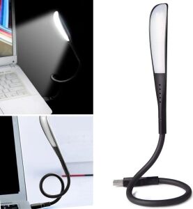 Kompakt USB Siyah 14 Ledli 3 Kademeli Dokunmatik Okuma Lambası