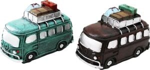 Nostaljik Otobüs Tasarımlı Biblo Kumbara - Dekoratif Model - Reçine