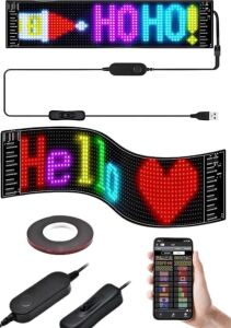Matrix LED Cama Yapışan Telefon Kontrollü Panel Dijital Ekran Kumandalı