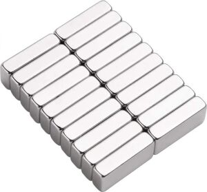 50 Adet 20X10X5 mm Neodyum Magnet N35 Güçlü Mıknatıs Köşeli ve Dayanıklı Nikel Kaplama