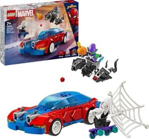 | Örümcek Adam Yarış Arabası ve Venom Green Goblin 76279 – 7 Yaş ve Üzeri Kız ve Erkek Çocuklar Için Spidey Minifigürü Içeren Oyuncak Yapım Seti, Doğum Günü Hediyesi Fikri (227 Parça)