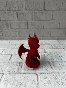 12 cm Kırmızı Ejderha Figürü Koleksiyonluk Dekoratif Biblo