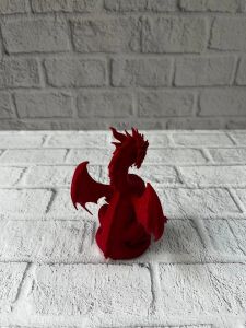 12 cm Kırmızı Ejderha Figürü Koleksiyonluk Dekoratif Biblo