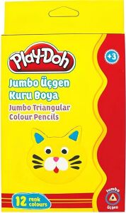 Play-Doh 12 Renk Jumbo Üçgen Kuru Boya