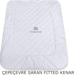 Teksnil HOME%100 Mikrofiber Kapitone Yatak Koruyucu Alez Full Kenar Çarşaf Fitted Tek Çift Battal Bebek 60 x 120