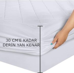 Teksnil HOME%100 Mikrofiber Kapitone Yatak Koruyucu Alez Full Kenar Çarşaf Fitted Tek Çift Battal Bebek 60 x 120