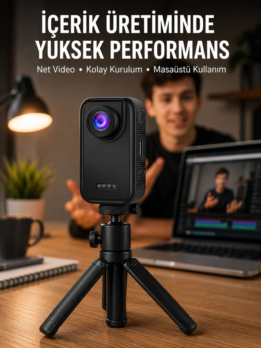 Günlük Kullanıma Uygun Mini Video Kamera Vlog Çekimleri Için Yeni Nesil