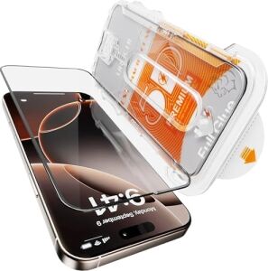 Ekran Koruyucu iPhone 17E / 16E / 14/13 Pro / 13 Ile Uyumlu Premıum Hizalama Aparatlı ve Takılırken Camın Altında Toz Bırakmayan Darbelere Karşı Ekstra Güçlü Hd Ekran Koruyucu Cam