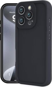 & Aksesuar iPhone 16 Pro ile Uyumlu Viera Silikon Hafif ve Ince Yapılı Tam Koruma Sağlayan Şık ve Dayanıklı Silikon Kılıf (Siyah)