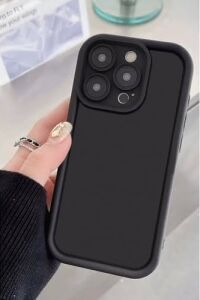 & Aksesuar iPhone 16 Pro ile Uyumlu Viera Silikon Hafif ve Ince Yapılı Tam Koruma Sağlayan Şık ve Dayanıklı Silikon Kılıf (Siyah)