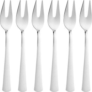 Limon ve Fondü Çatalı Seti, Çelik, 11 Cm, Gümüş Metalik, 6 Parça
