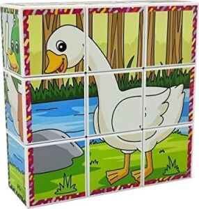 Uçan Hayvanlar 3D Manyetik Puzzle (9 Mıknatıslı Küp 6 Yapboz)