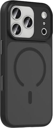 Senon Apple iPhone 17 Pro Max Için Kılıf Mat Arka Yüzey Magsafe Uyumlu Şarj Özellikli Zore Flet M-Safe Kapak (Siyah)