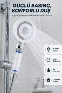 Su Tasarruflu Filtreli Duş Başlığı Yüksek Basınçlı Modern Duş Başlığı