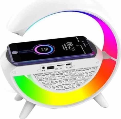 Bluetooth Hoparlör G Şekli Atmosfer Akıllı Rgb Lamba Wireless Kablosuz Şarj